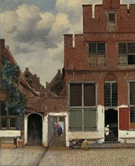 Shutters Prints: View of Houses in Delft, Known as ‘The Little Street, c.1658. Creator: Jan Vermeer