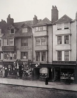 Henry Dixon Prints: View of houses and shop fronts in Borough High Street, Southwark, London, 1881. Artist