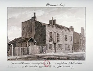 John Chessell Prints: View of houses on the south side of Snowsfields, Bermondsey, London, 1828. Artist