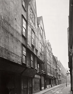 Wych Street Prints: View of houses in Wych Street, Westminster, London, 1876