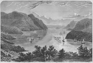 Fiske Company Prints: View of the Hudson from the Vicinity of West-Point, 1883. Artist: Littell