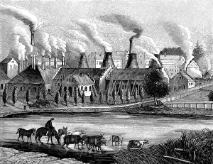 Silesia Prints: View from the Huta Laury in 1840. Artist: Anonymous
