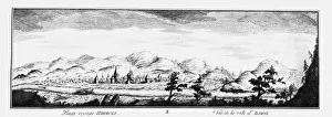 L Rsenius Gallery: View of Ilimsk, ca 1735. Artist: Lursenius, Johann Wilhelm (1704-1771)
