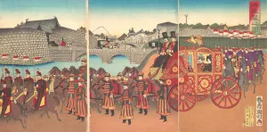 State Coach Prints: View of the Imperial Carriage, 1889 (Meiji 22). 1889. Creator: Kunitoshi