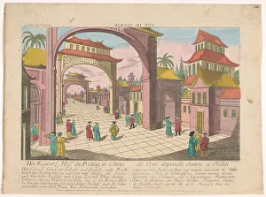 Forbidden City Prints: View of the Imperial Court in Beijing, 1755-1779. Creator: Franz Xavier Habermann
