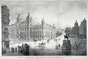 Charing Cross Collection: View of an improvement scheme for the area around Charing Cross, Westminster, London, c1860