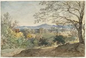 Johann Georg Von Dillis Gallery: A View across the Inn Valley to the Alps and Neubeuern, c. 1790