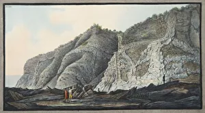 View of a part of the inside of the cone of the mountain of Somma, 1776