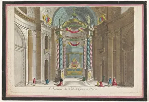 5th Arrondissement Prints: View of interior of Church Val-de-Grâce in Paris, 1745-1775. Creator: Anon