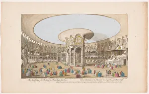Canaletto Prints: View of the interior of the Rotunda in London's Ranelagh Gardens