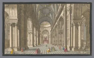Majestic Prints: View of the interior of Saint Paul's Cathedral in London