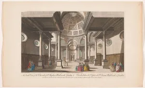 Christopher Wren Prints: View of the interior of the Saint Stephen Walbrook church in London
