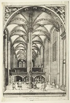 View in the interior of St. Catherines chruch at Augsburg. Creator: Daniel I Hopfer (German, c