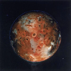 Jupiter Gallery: Full view of Io, one of the moons of Jupiter, 1979