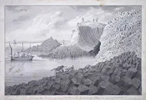 Basalt Prints: View of the island of Bou Shala with the bending pillars in its neighbourhood, 1772
