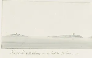 View of Isola delle Femmine near Palermo, 1778. Creator: Louis Ducros