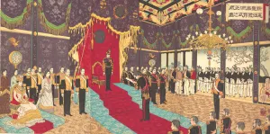 Prince Mutsuhito Prints: View of the Issuance of the State Constitution in the State Chamber of