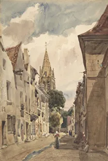 Thomas Shotter Prints: View of Issy (A Street in Issy-les-Moulineaux, Seine), 1820-74