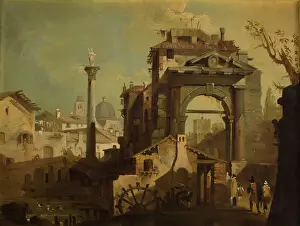 Waterwheel Prints: View of an Italian City, 18th century. Creator: Francesco Guardi