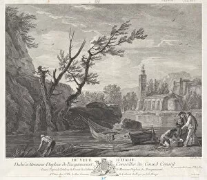 Four People Collection: Third View of Italy, ca. 1750-95. Creator: Pierre Jacques Duret