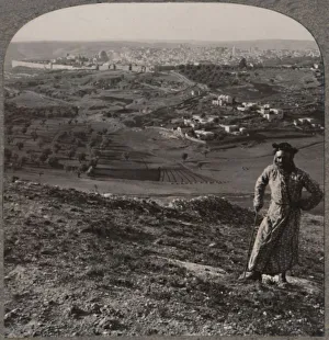Realistic Travels Prints: View of Jerusalem from Mount Scopus, c1900