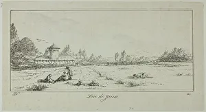 Denon Dominique Vivant Baron Prints: View of Jeurs, 1817. Creator: Vivant Denon