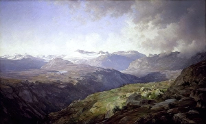 1866 Prints: View of Jotunheimen, 1866. Creator: J. F. Eckersberg