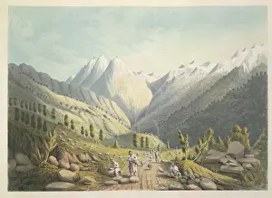 1826 Prints: View from the Kali Mandi Pass, c1826. Creator: James Manson