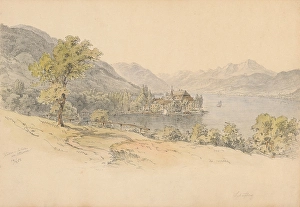 1882 Prints: View of Kammer near Walchensko Lake, 1882. Creator: Karoly Lajos Libay