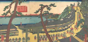Utagawa Kenjiro Prints: View of Kanagawa on the Tokaido Road (Tokaido kanagawa no shokei), ca. 1862-63