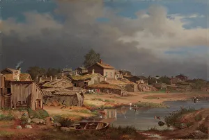 Shack Prints: View from Katajanokka, 1868. Creator: Magnus von Wright