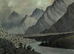 Altai Prints: View of the Katun River Valley, 1850-1899. Creator: Pavel Mikhailovich Kosharov