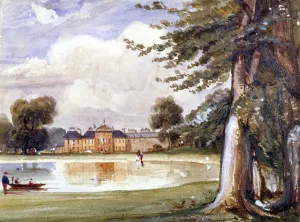 Kensington Prints: View of Kensington Palace, Kensington, London, c1840. Artist: Edmund Marks