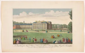 Christopher Wren Prints: View of Kensington Palace in London, 1751. Creator: Fabr. Parr