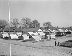 Sanitation Prints: View of Kern migrant camp showing one of three sanitary units