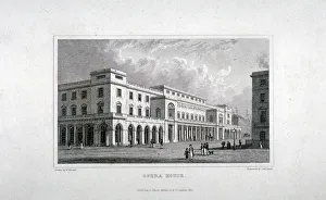 Haymarket Prints: View of the Kings Theatre, Haymarket, London, 1837