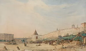 View of the Kitay-gorod in Moscow, 1850-1860s