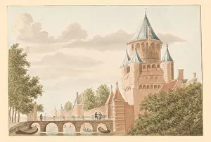 City Gate Prints: View of the Kleine Houtpoort in Haarlem, 1700-1850. Creator: Anon