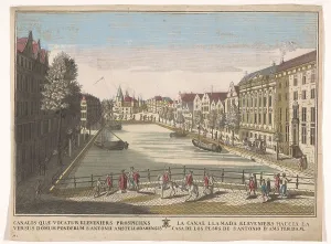 Customs House Prints: View of the Kloveniersburgwal and the Waag on the Nieuwmarkt in Amsterdam