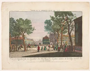 Imperial Franciscan Academy Prints: View of the Kneuterdijk in The Hague, 1755-1779. Creator: Benedikt Winkler