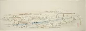 Ebangire Surimono Gallery: View of Koganei (Koganei no kei), from an untitled series of famous views of the Edo