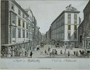 Burgtheater Collection: View of the Kohlmarkt and the Michaelerplatz in Vienna, 1786