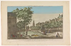 De Munt Prints: View of the Koningsplein and the Munttoren in Amsterdam