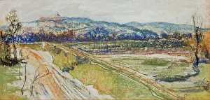 View of the Kosciuszko Mound in Krakow from the Window in the Artist's Studio, 1904