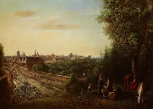 Krakow Poland Prints: View of Krakow, 1652. Creator: Gottfried Liebalt