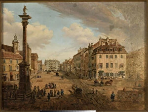 Chopin Gallery: View of Krakowskie Przedmiescie from Castle Square in Warsaw, c.1838