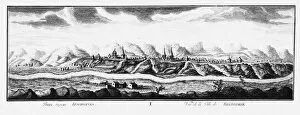 Vitus Bering Gallery: View of Krasnoyarsk, ca 1735. Artist: Lursenius, Johann Wilhelm (1704-1771)