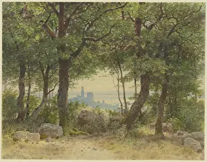 Bavaria Prints: View of Kronberg with a wide view into the distance