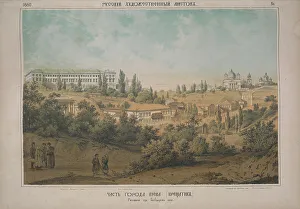 Timm Prints: View of Kyiv. The Khreshchatyk, 1860. Creator: Timm, Wassili (George Wilhelm) (1820-1895)