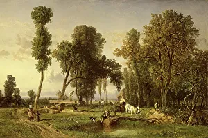 View at La Ferté-Saint-Aubin, near Orléans, 1837. Creator: Constant Troyon